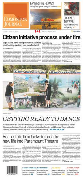 Cover of Edmonton Journal