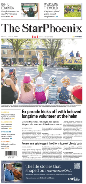 Cover of Saskatoon StarPhoenix