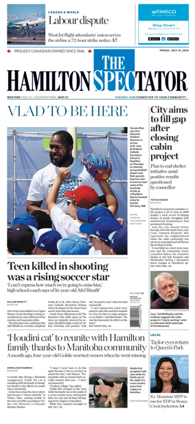 Cover of The Hamilton Spectator