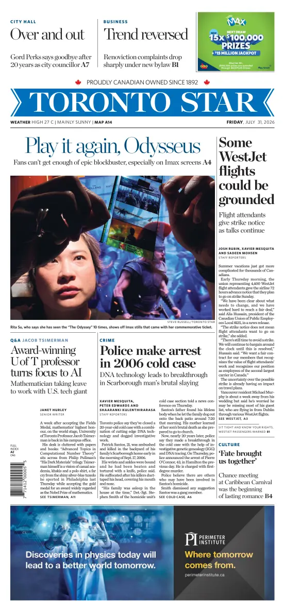 Cover of Toronto Star