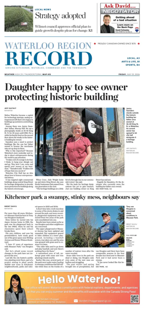 Cover of Waterloo Region Record