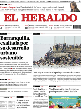 Cover of El Heraldo (Colombia)
