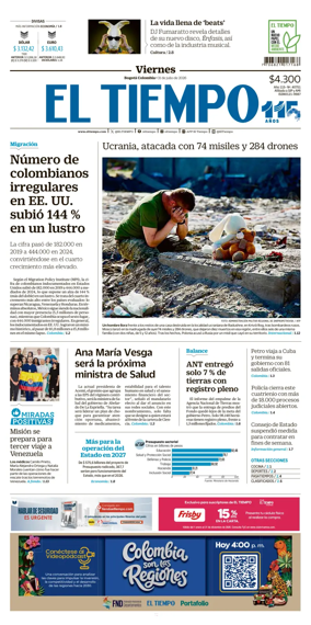 Cover of El Tiempo (Bogota)