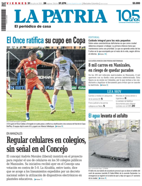Cover of La Patria (Colombia)