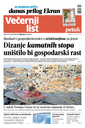 Cover of Vecernji list - Zagreb