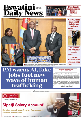 Cover of Eswatini Daily News