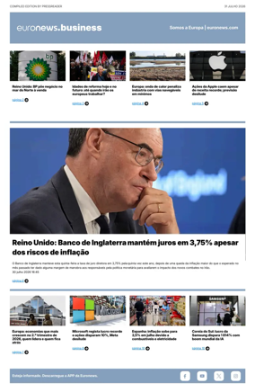 Cover of Euronews Business (Portuguese)