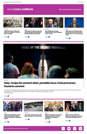 Cover of Euronews Culture and Sport Compiled Edition