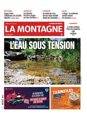 Cover of La Montagne (Clermont-Metropole)