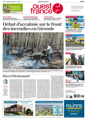 Cover of Ouest France (Auray)