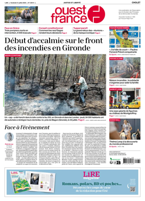 Cover of Ouest France (Cholet)