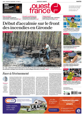 Cover of Ouest France (Nantes)