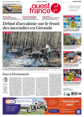 Cover of Ouest France (Pornic / Pays de Retz)
