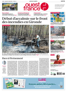 Cover of Ouest France (Sarthe)