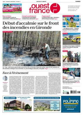 Cover of Ouest France (Vannes)