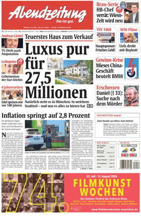 Cover of Abendzeitung Munchen