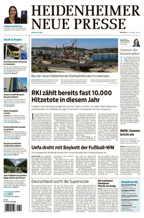 Cover of Heidenheimer Neue Presse
