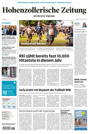 Cover of Hohenzollerische Zeitung