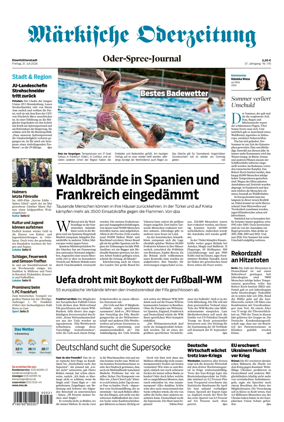 Cover of Markische Oderzeitung Eisenhuttenstadt