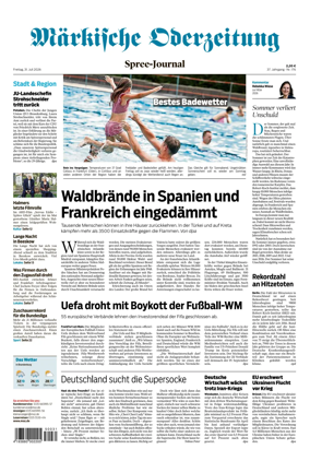 Cover of Markische Oderzeitung Spree-Journal