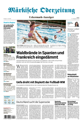 Cover of Markische Oderzeitung Uckermarkanzeiger