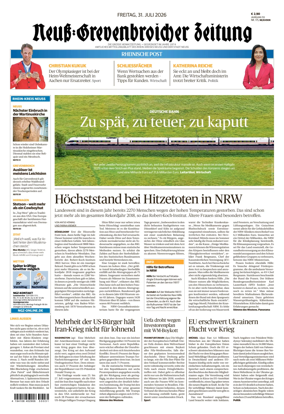 Cover of Neuss-Grevenbroicher Zeitung Neuss