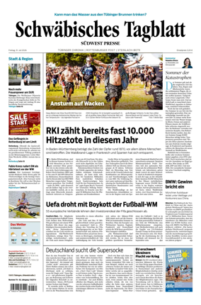 Cover of Schwabisches Tagblatt - Tubinger Chronik