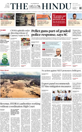 Cover of The Hindu (Hyderabad)