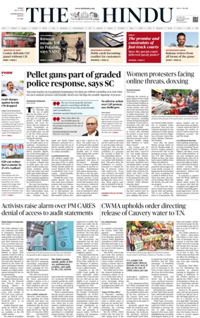 Cover of The Hindu - International