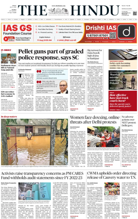 Cover of The Hindu (Mumbai)