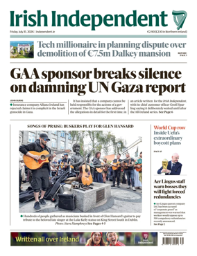 Cover of Irish Independent