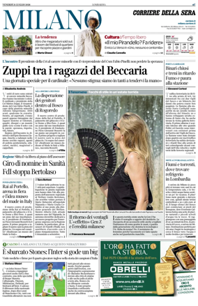 Cover of Corriere della Sera (Milano)