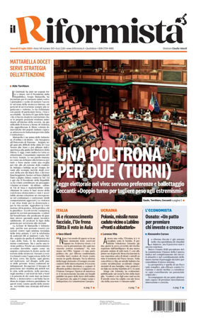 Cover of Il Riformista (Italy)