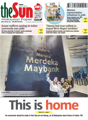 Cover of The Sun (Malaysia)