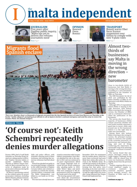 Cover of Malta Independent