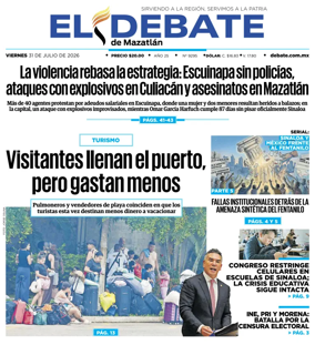 Cover of El Debate de Mazatlan