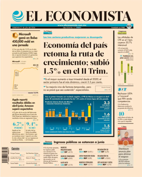 Cover of El Economista (Mexico)
