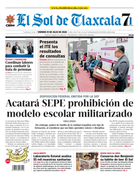 Cover of El Sol de Tlaxcala