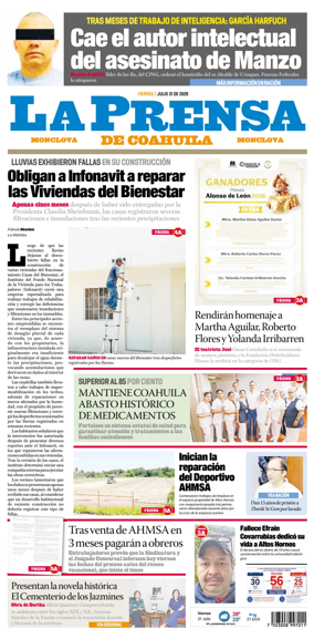 Cover of La Prensa de Coahuila