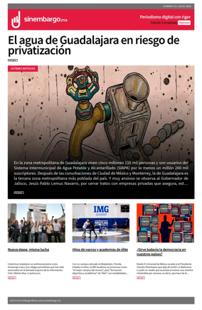 Cover of Sin Embargo Opinion