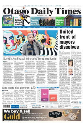 Cover of Otago Daily Times