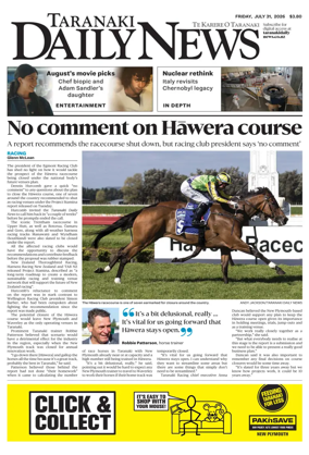 Cover of Taranaki Daily News