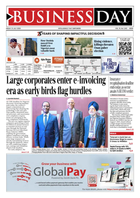 Cover of Business Day (Nigeria)