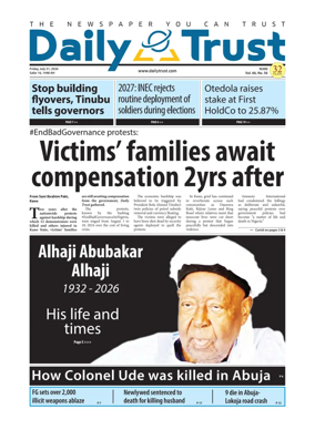 Cover of Daily Trust