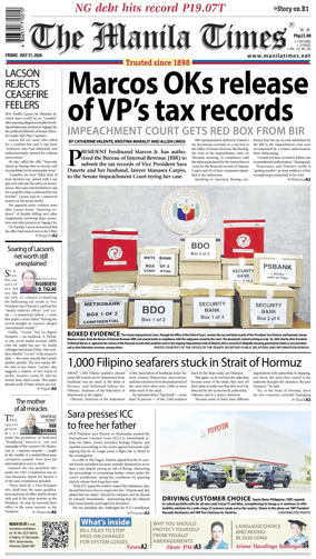 Cover of The Manila Times