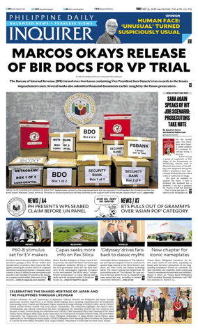 Cover of Philippine Daily Inquirer
