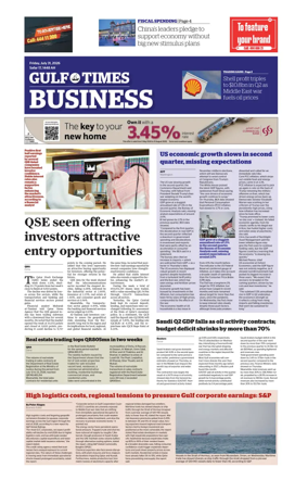 Cover of Gulf Times Business