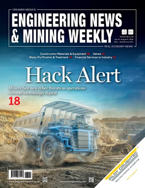 Cover of Engineering News and Mining Weekly