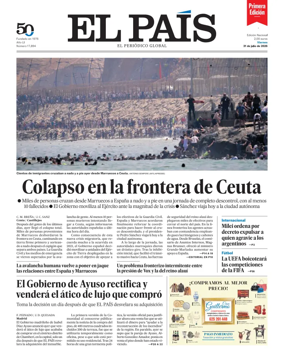 Cover of EL PAIS primera edicion