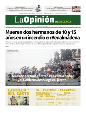 Cover of La Opinion de Malaga